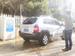 自助洗車(chē)機(jī)入駐武漢小區(qū) 便利實(shí)惠，洗車(chē)只需5元